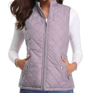 EDDIE BAUER Premium Goose Down Quilted Puffer Vest Purple Size Small